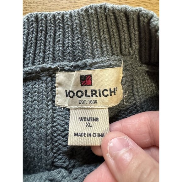 Woolrich Women Crewneck‎ Sweater Size XL Cotton Fisherman Knit Heavy Classic - Picture 3 of 11